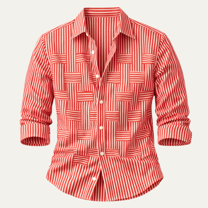 La chemise légère rayée résistante aux plis pour hommes Dunhill