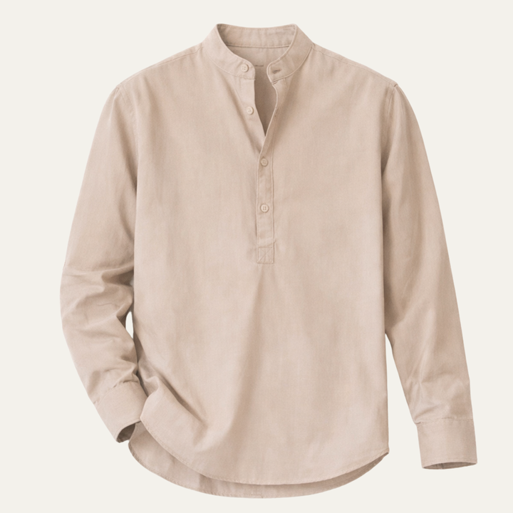 La chemise décontractée à poches doubles en coton et lin pour homme Windgate