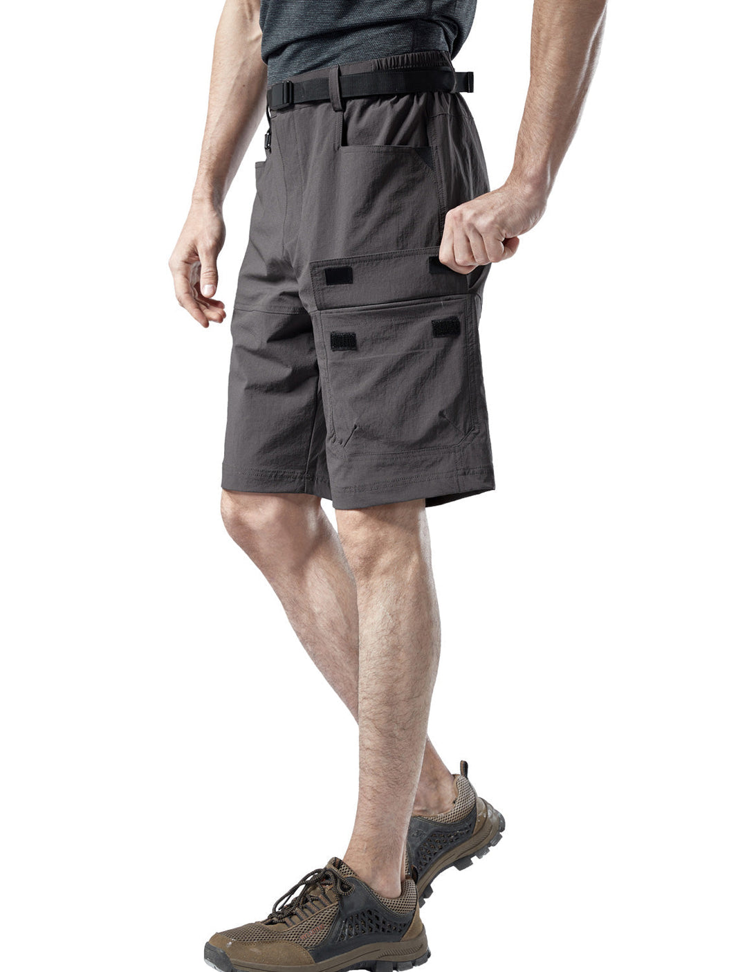 Short cargo léger multi-poches à séchage rapide pour hommes, travail décontracté, randonnée, travail