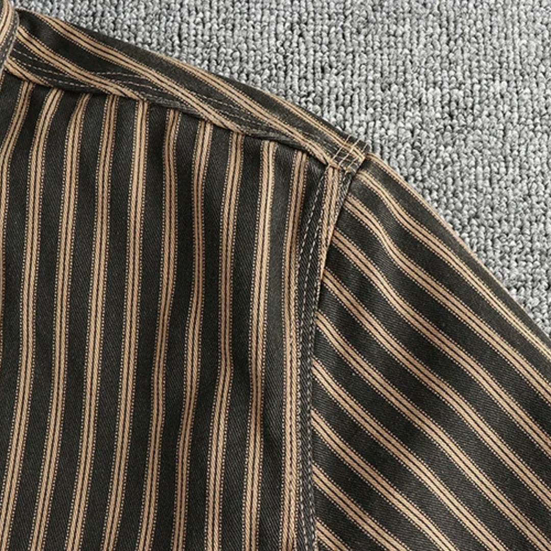 La chemise à boutons rayée rétro décontractée pour homme Stratford Hill