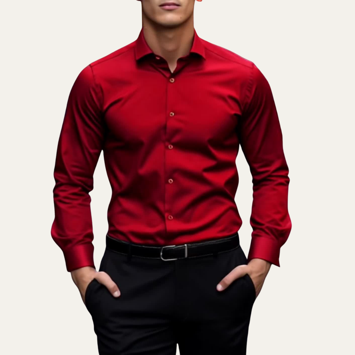 La Chemise de Costume à Manches Longues Ajustée en Stretch Pordenone pour Homme