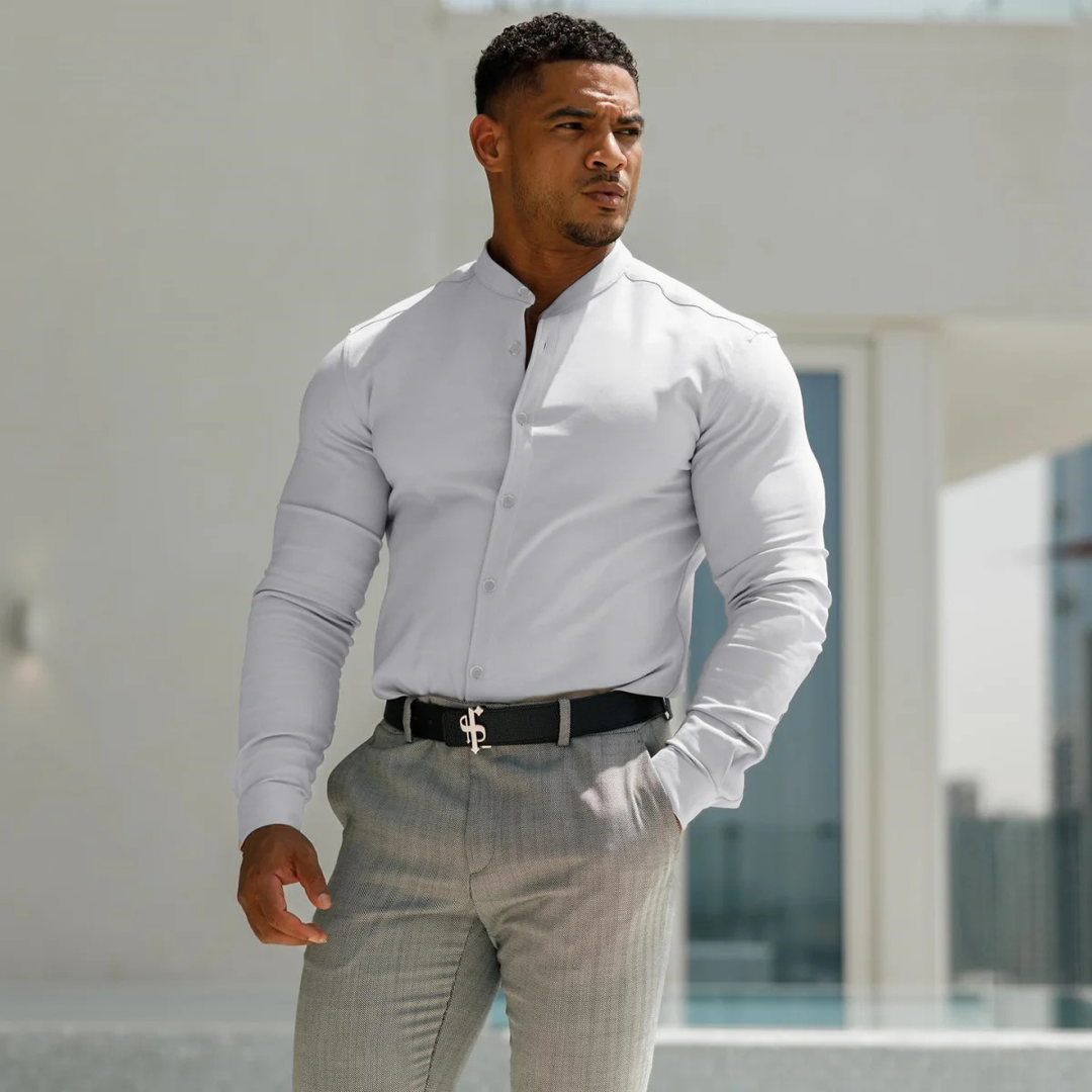 La chemise pour homme à col montant ajustée Willowgate