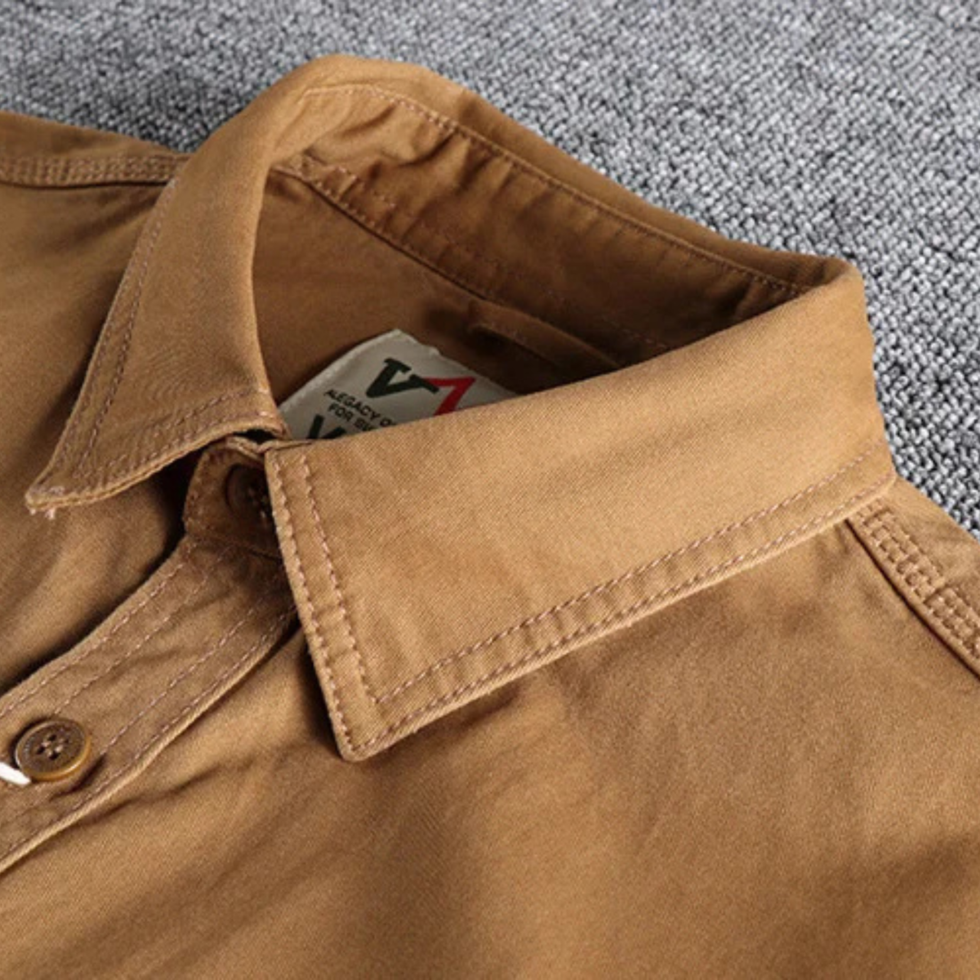La Veste Chemise Cargo Vintage en Toile pour Homme Bellwood