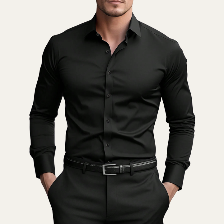 La Chemise de Costume à Manches Longues Ajustée en Stretch Pordenone pour Homme