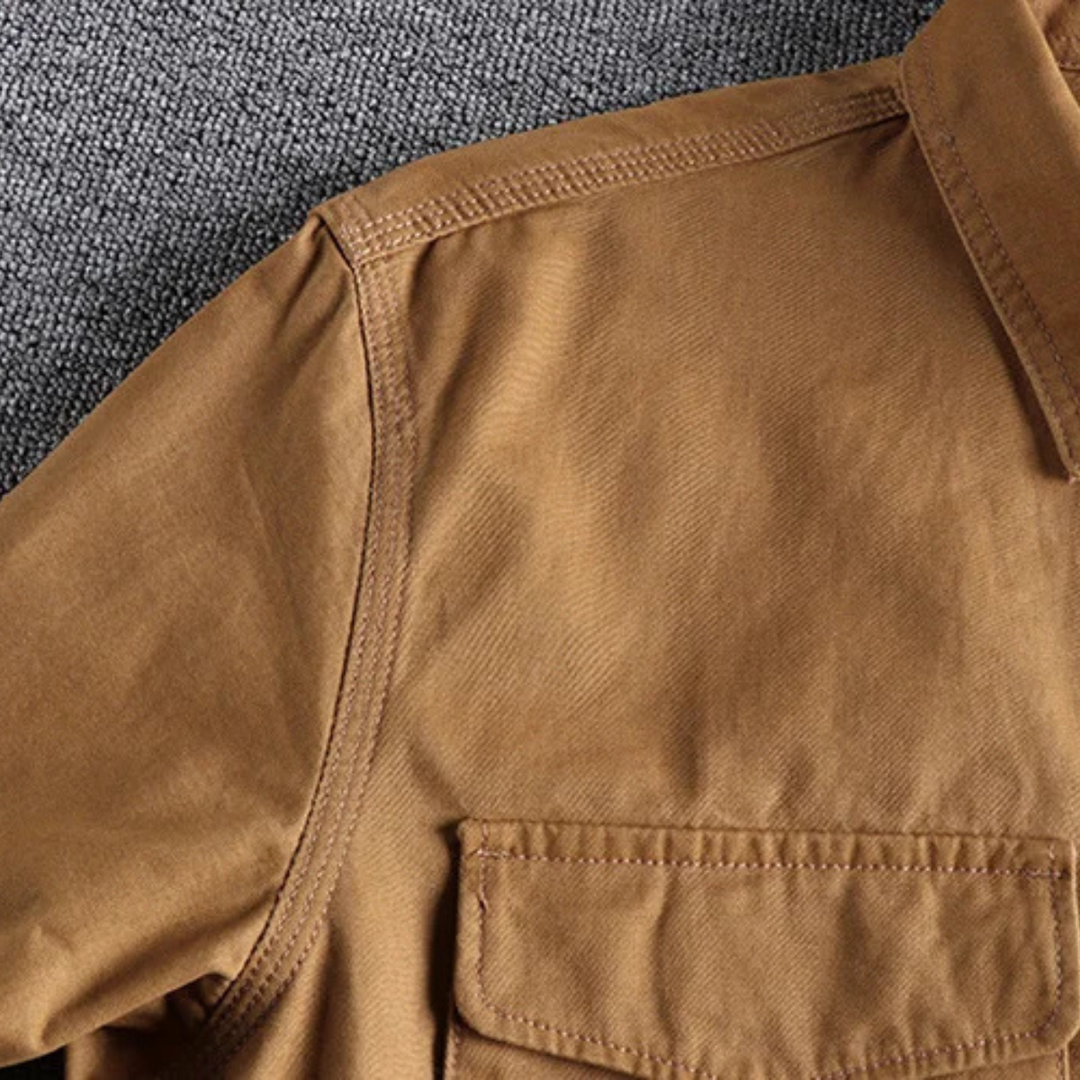 La Veste Chemise Cargo Vintage en Toile pour Homme Bellwood