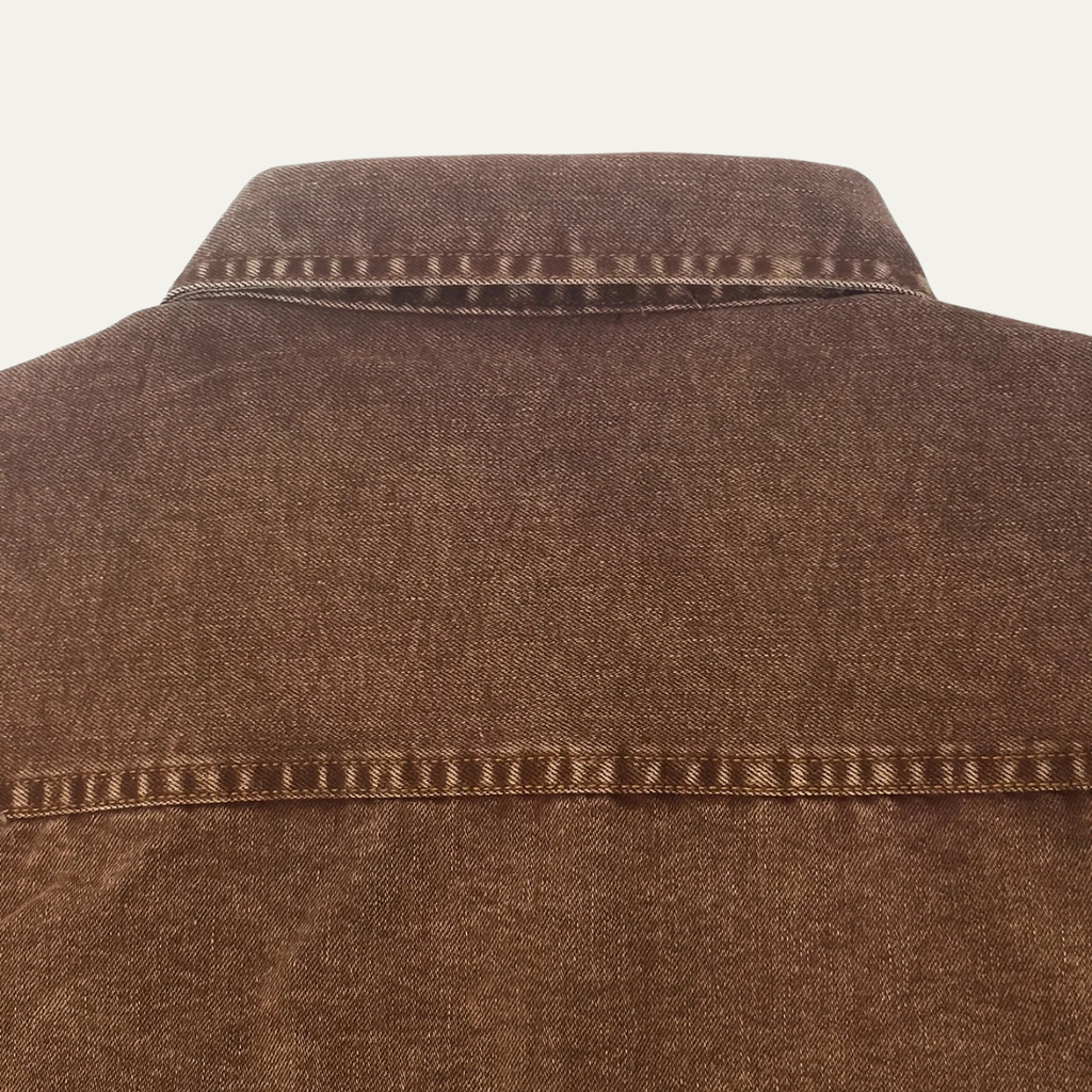 La chemise de travail en denim vintage lavé pour hommes Belleford