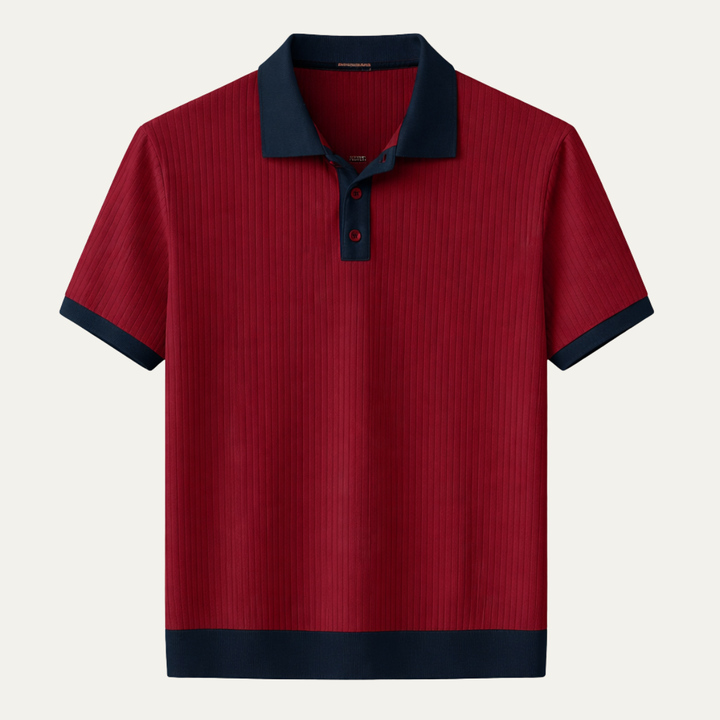 Le Polo T-Shirt en Tricot Patchwork pour Homme Monferrato