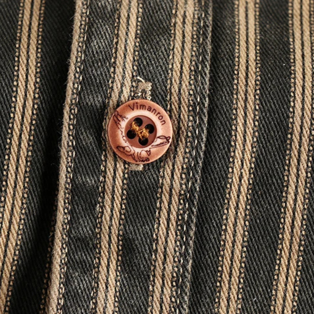 La chemise à boutons rayée rétro décontractée pour homme Stratford Hill