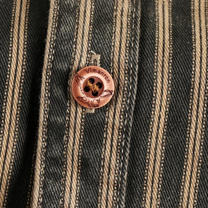 La chemise à boutons rayée rétro décontractée pour homme Stratford Hill