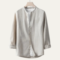 La chemise en lin vintage à col rond fin pour homme de Brookfield Lane