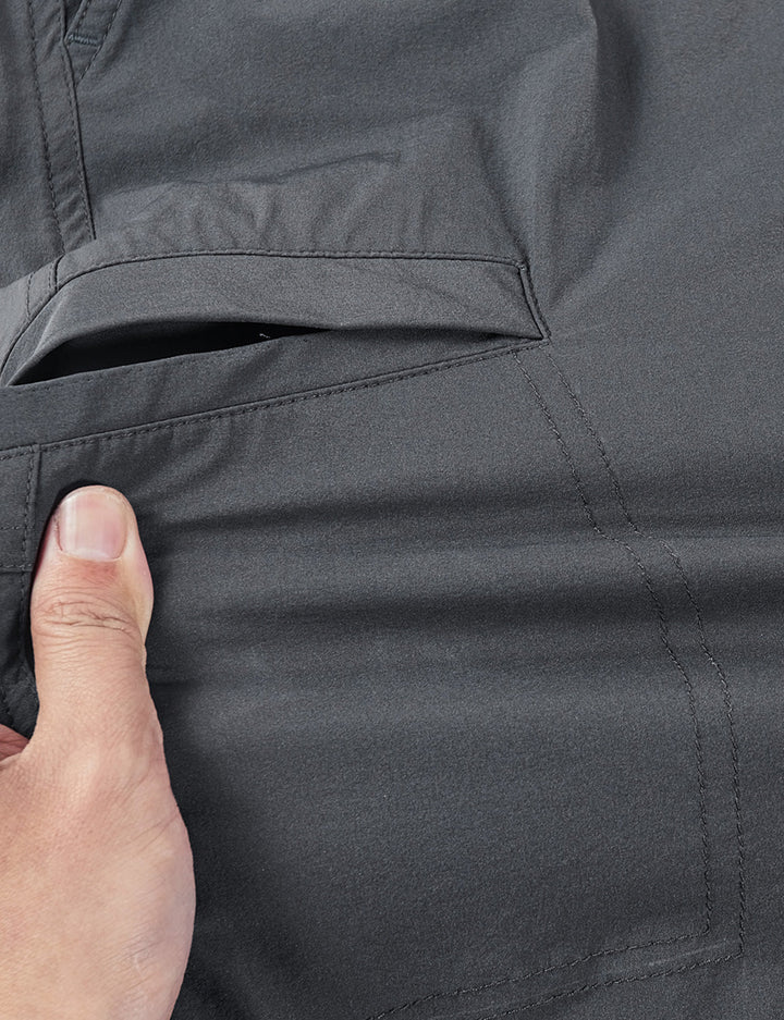 Short cargo décontracté à séchage rapide pour hommes, randonnée, travail, multi-poches, extérieur