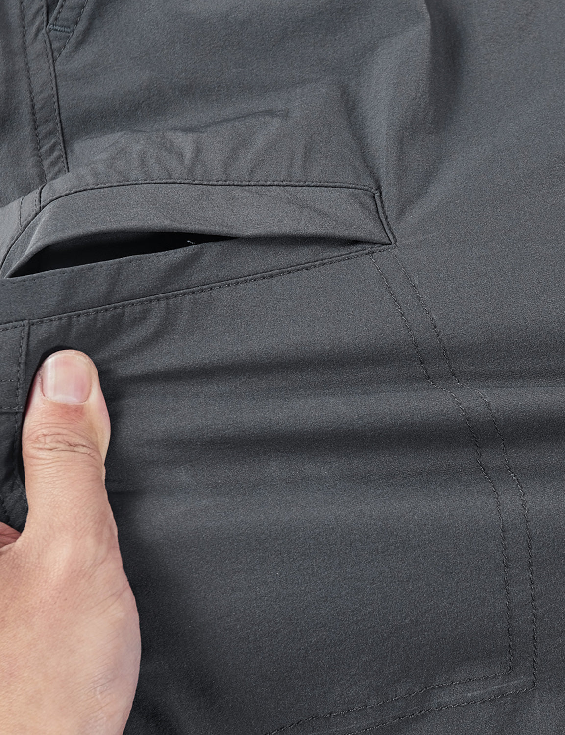 Pantalons Courts de Travail Casual à Poches Multiples pour Randonnée Séchage Rapide pour Homme
