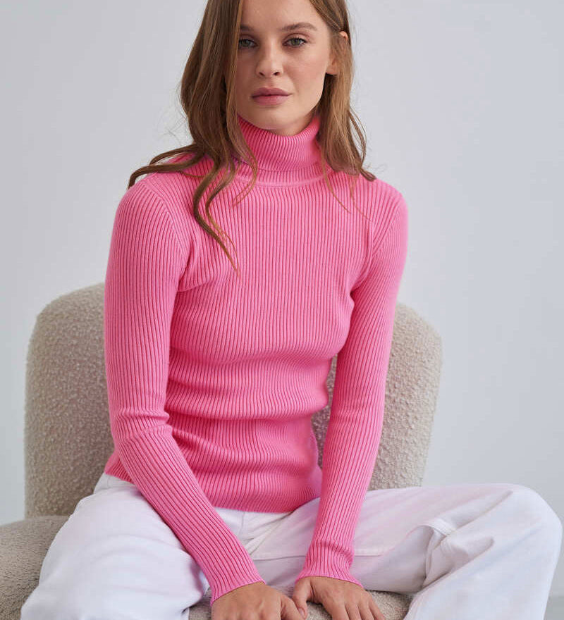 Solene | Pull col roulé classique pour femme