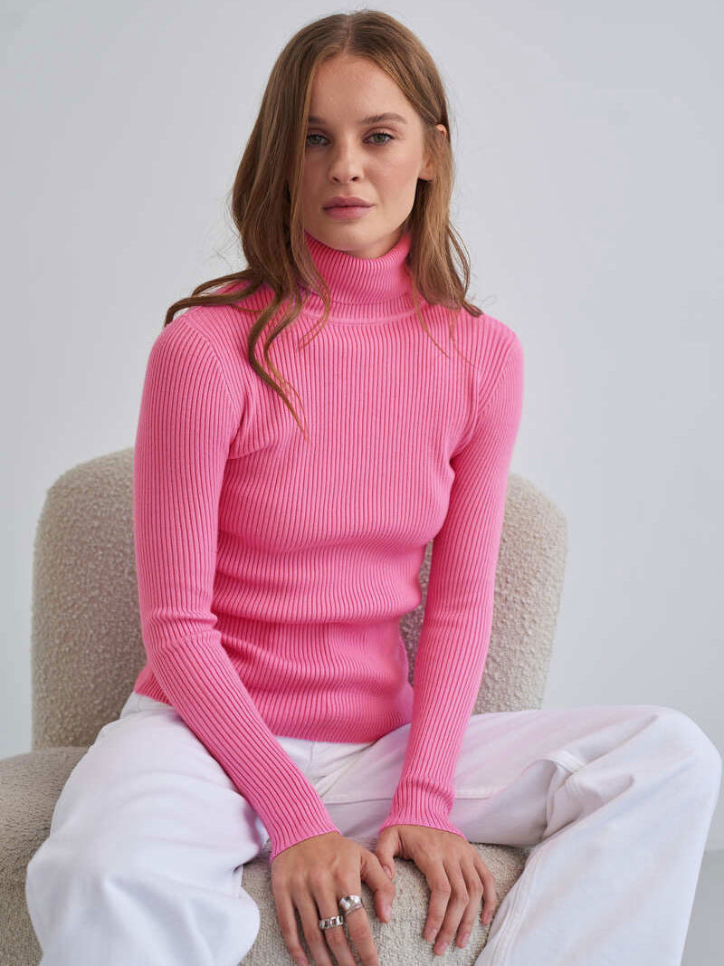 Solene | Pull col roulé classique pour femme