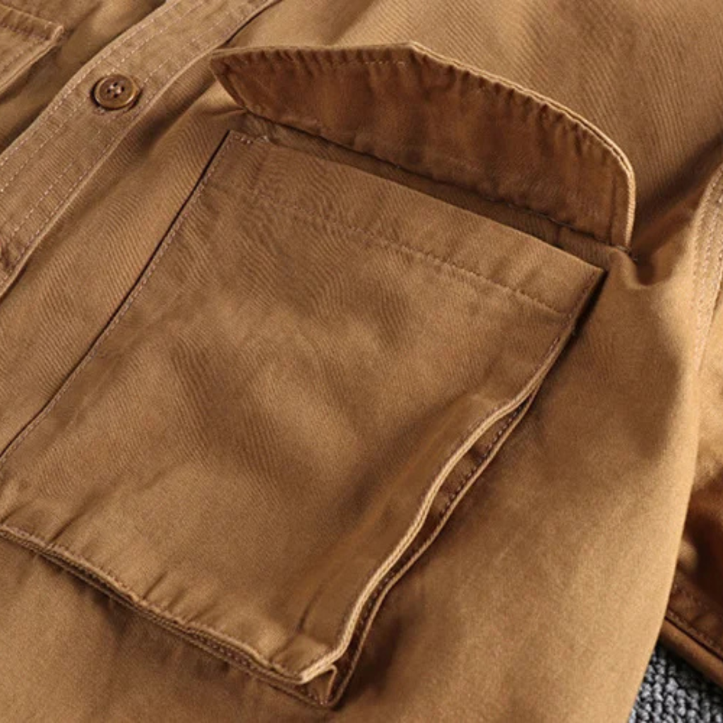 La Veste Chemise Cargo Vintage en Toile pour Homme Bellwood