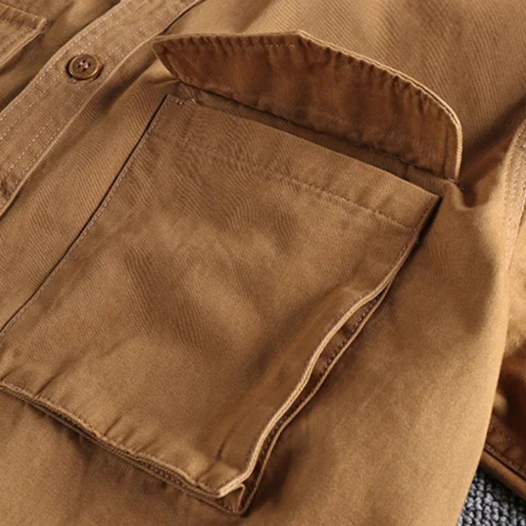 La Veste Chemise Cargo Vintage en Toile pour Homme Bellwood