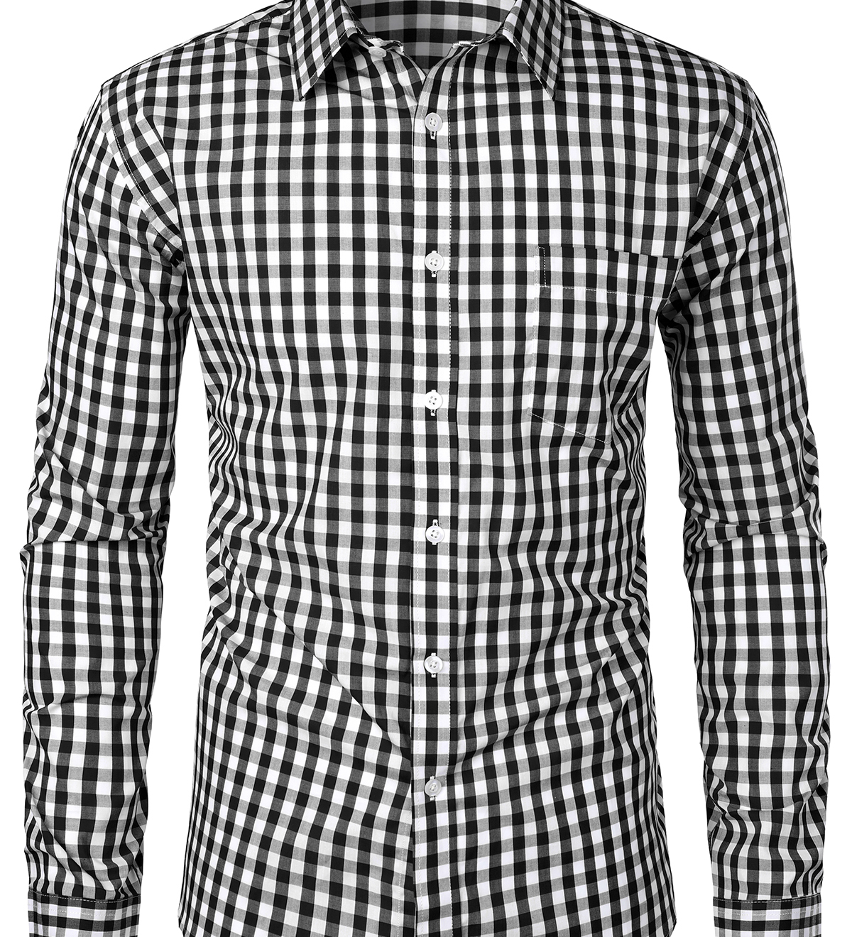 Chemise coupe classique en coton à carreaux