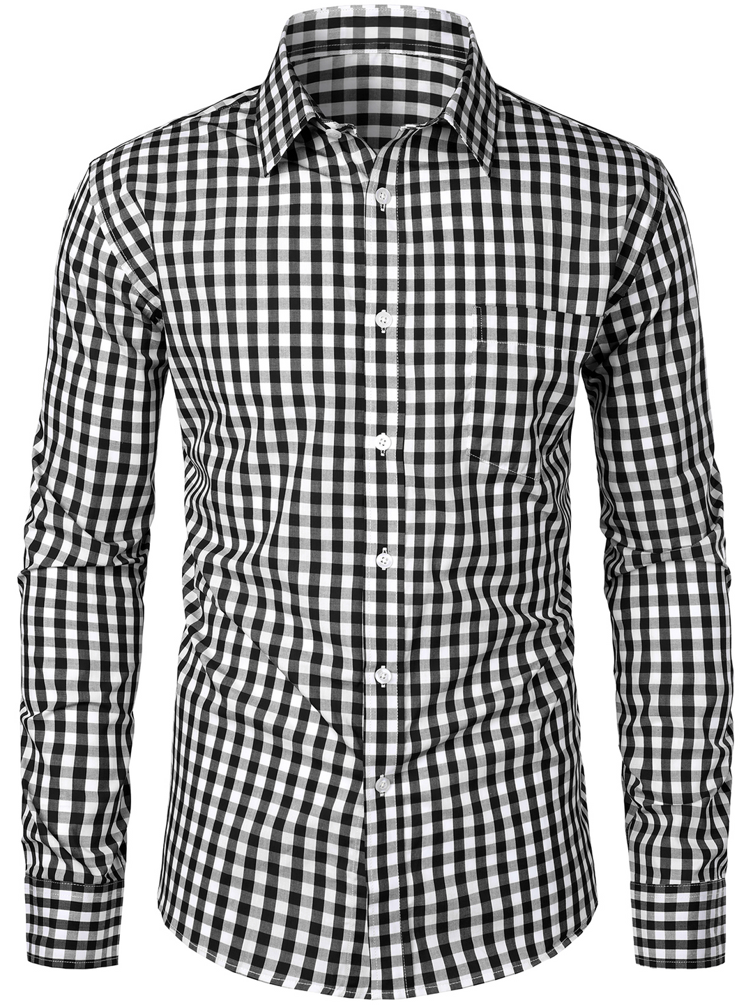 Chemise coupe classique en coton à carreaux