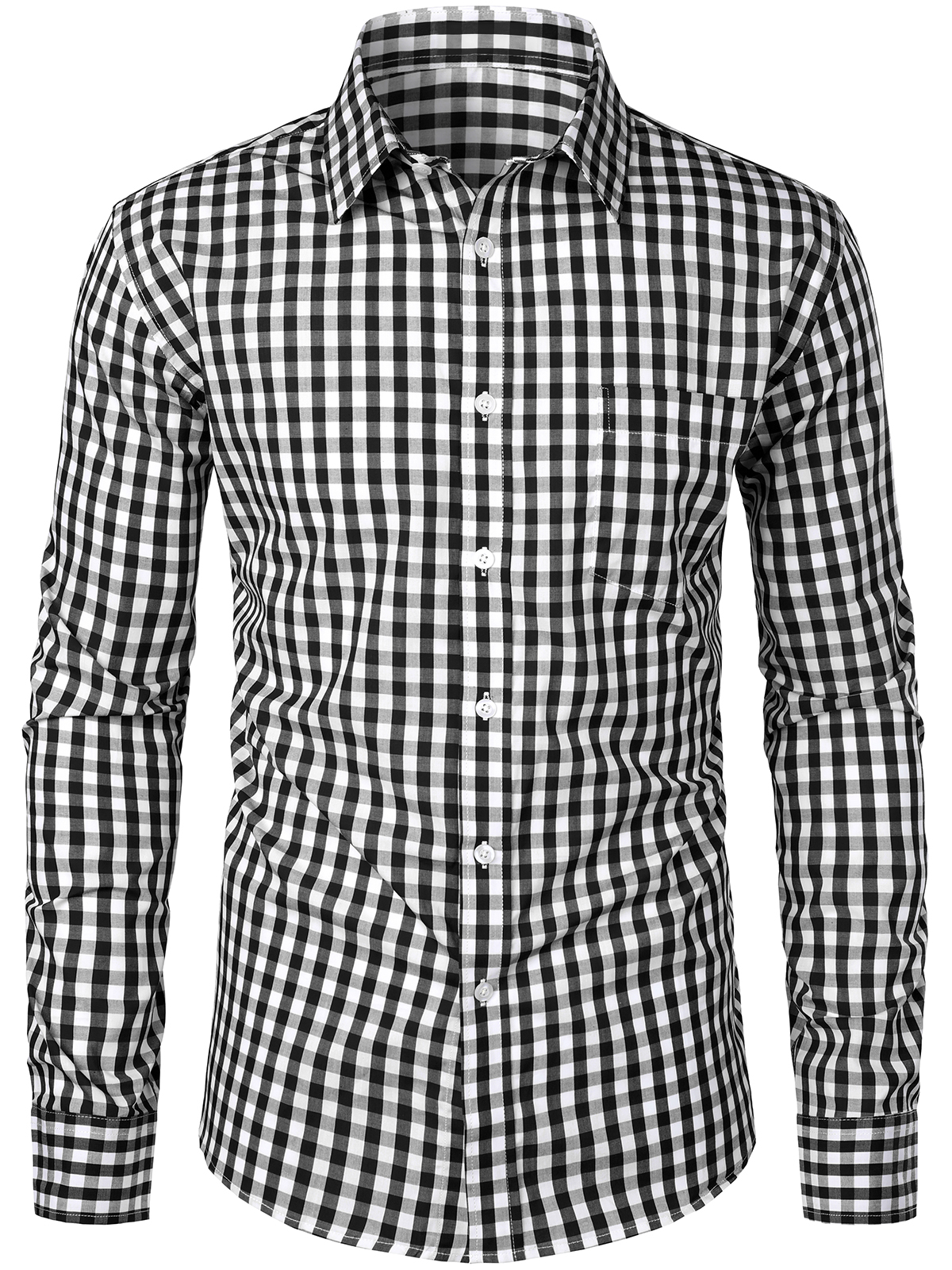 Chemise coupe classique en coton à carreaux