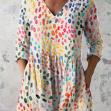 Pauline | Longue Blouse avec Décolleté en V