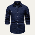 La chemise en denim slim fit pour hommes Crestfall Ridge avec poches doubles