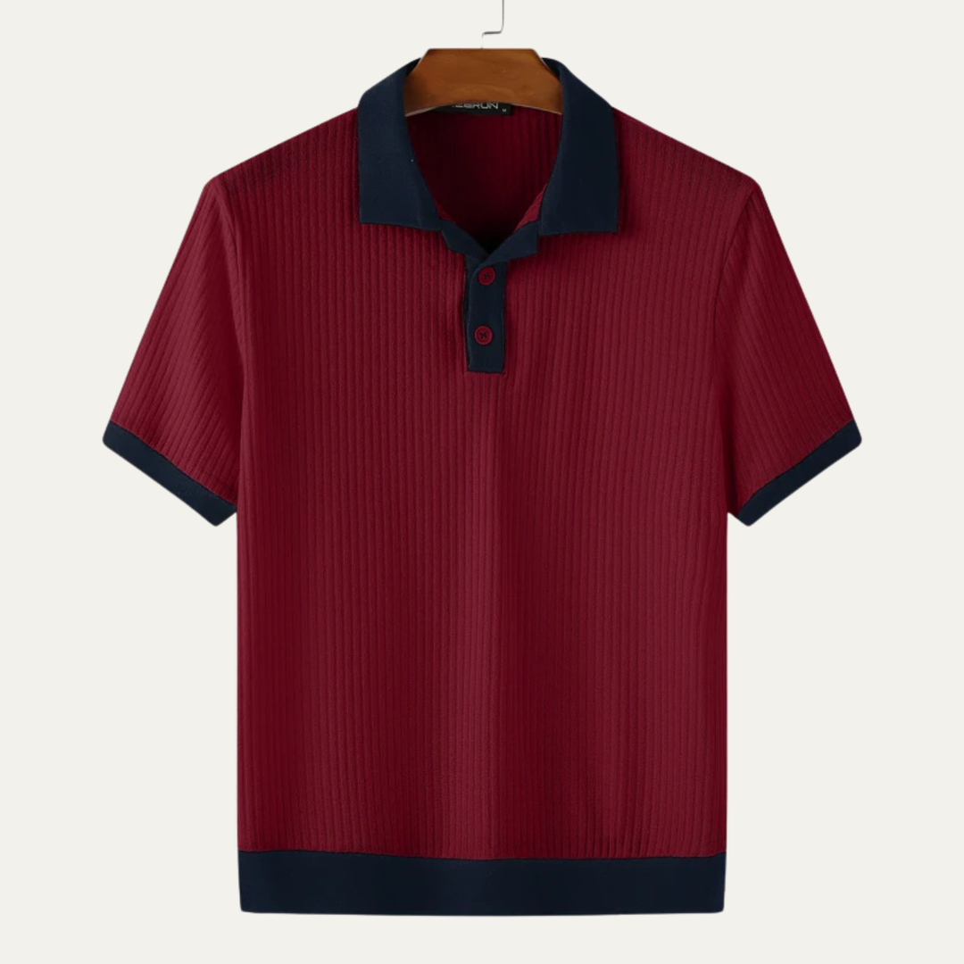 Le Polo T-Shirt en Tricot Patchwork pour Homme Monferrato
