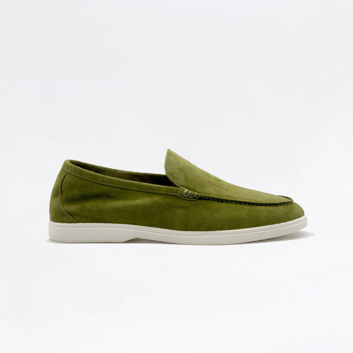 Mocassins en daim - Olive