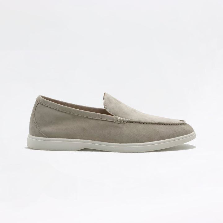 Mocassins en daim - Écru