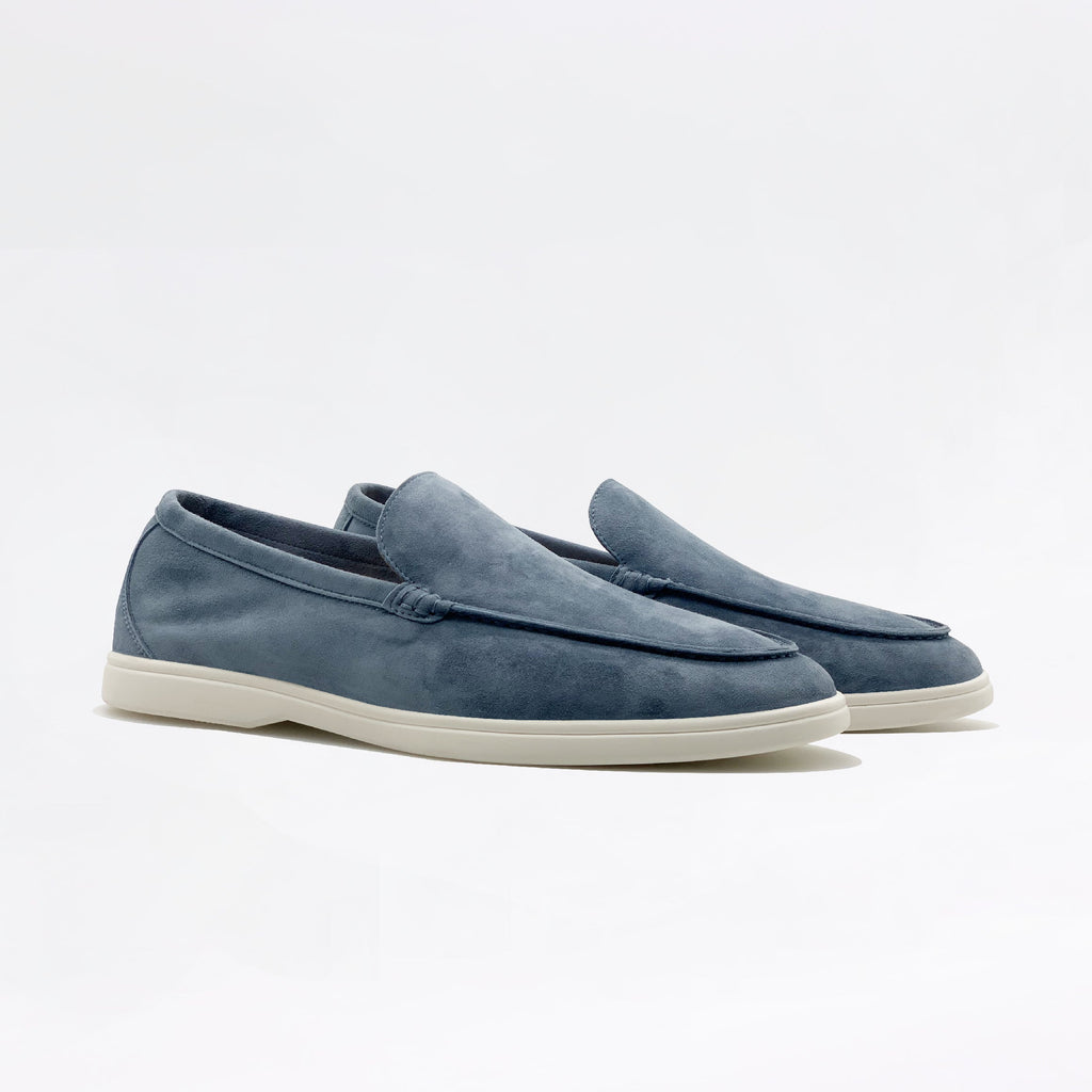 Mocassins en daim - Bleu