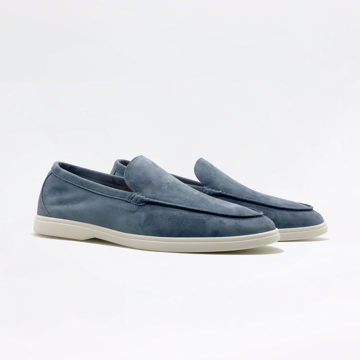 Mocassins en daim - Bleu