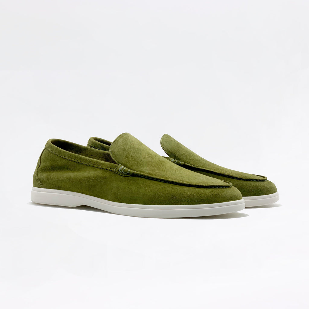 Mocassins en daim - Olive