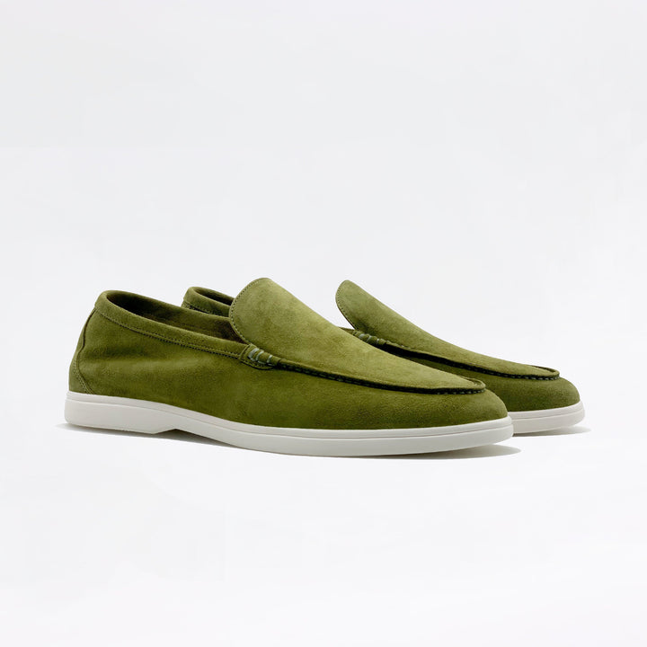 Mocassins en daim - Olive