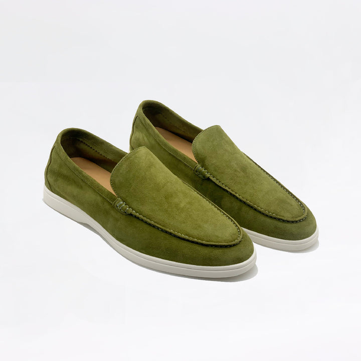 Mocassins en daim - Olive