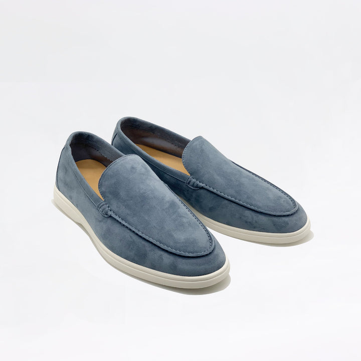 Mocassins en daim - Bleu