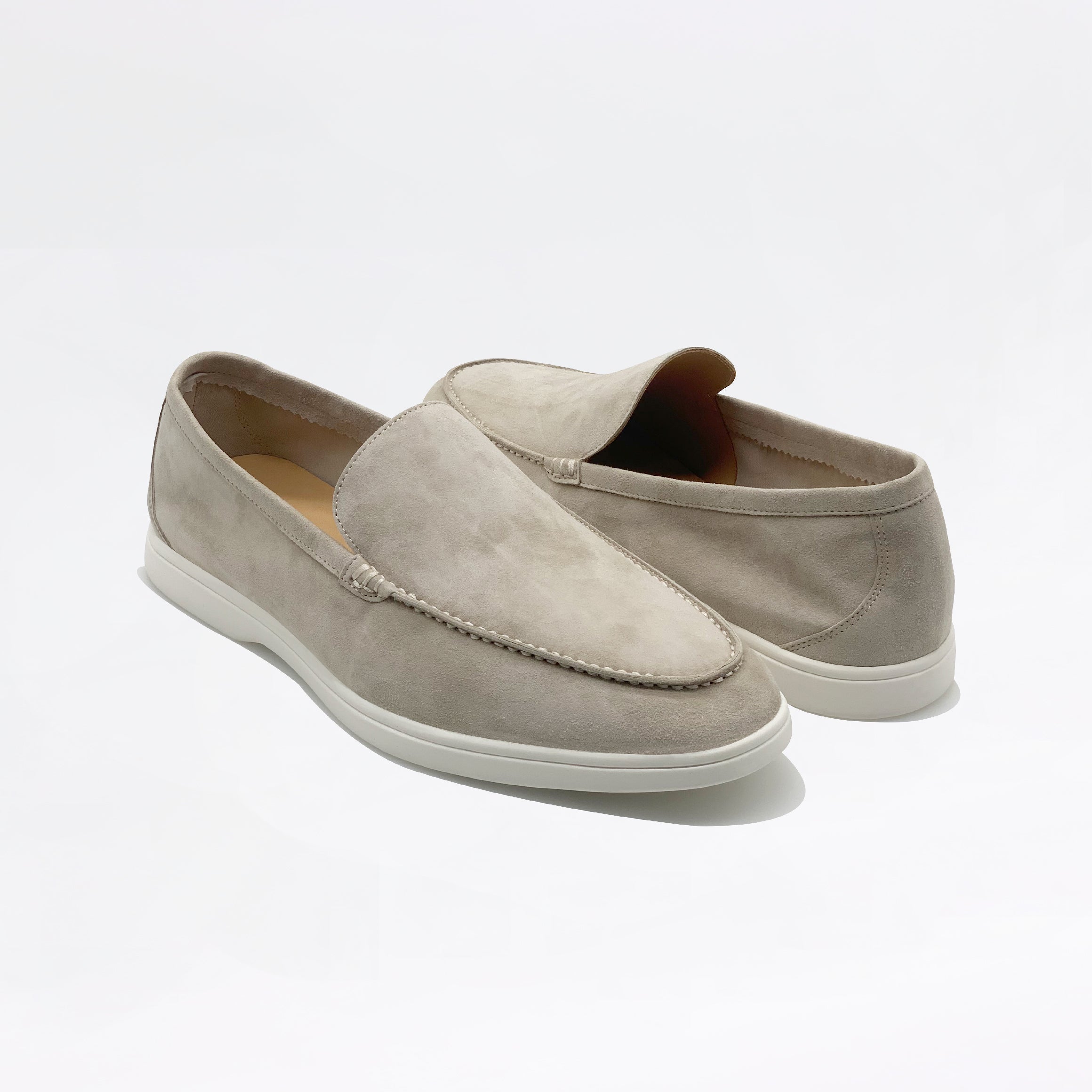 Mocassins en daim - Écru