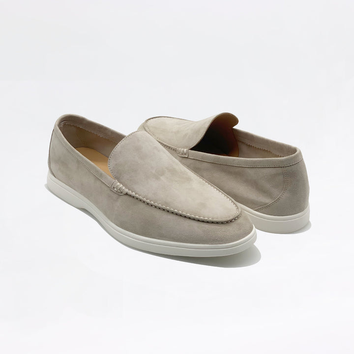 Mocassins en daim - Écru