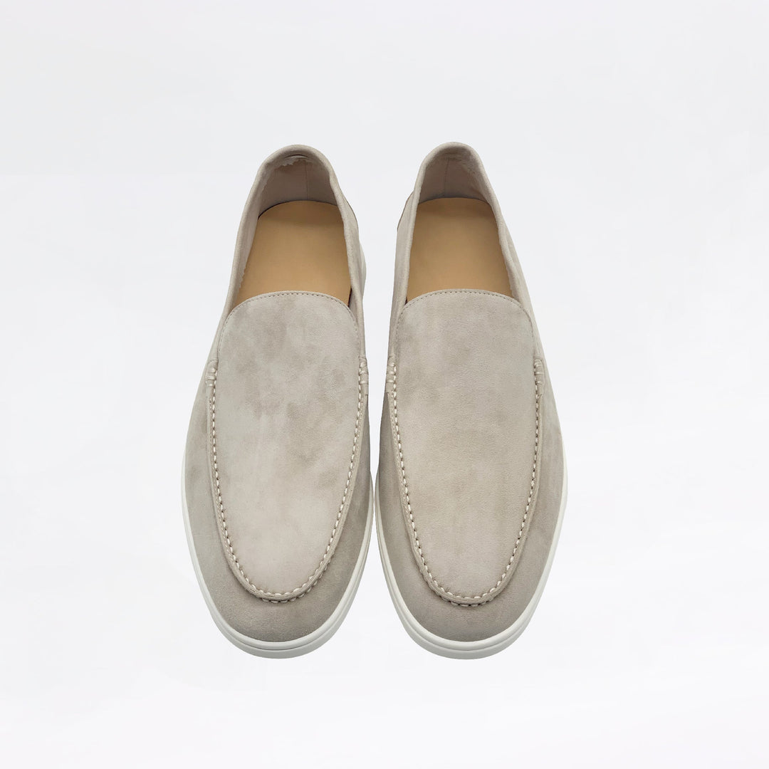 Mocassins en daim - Écru