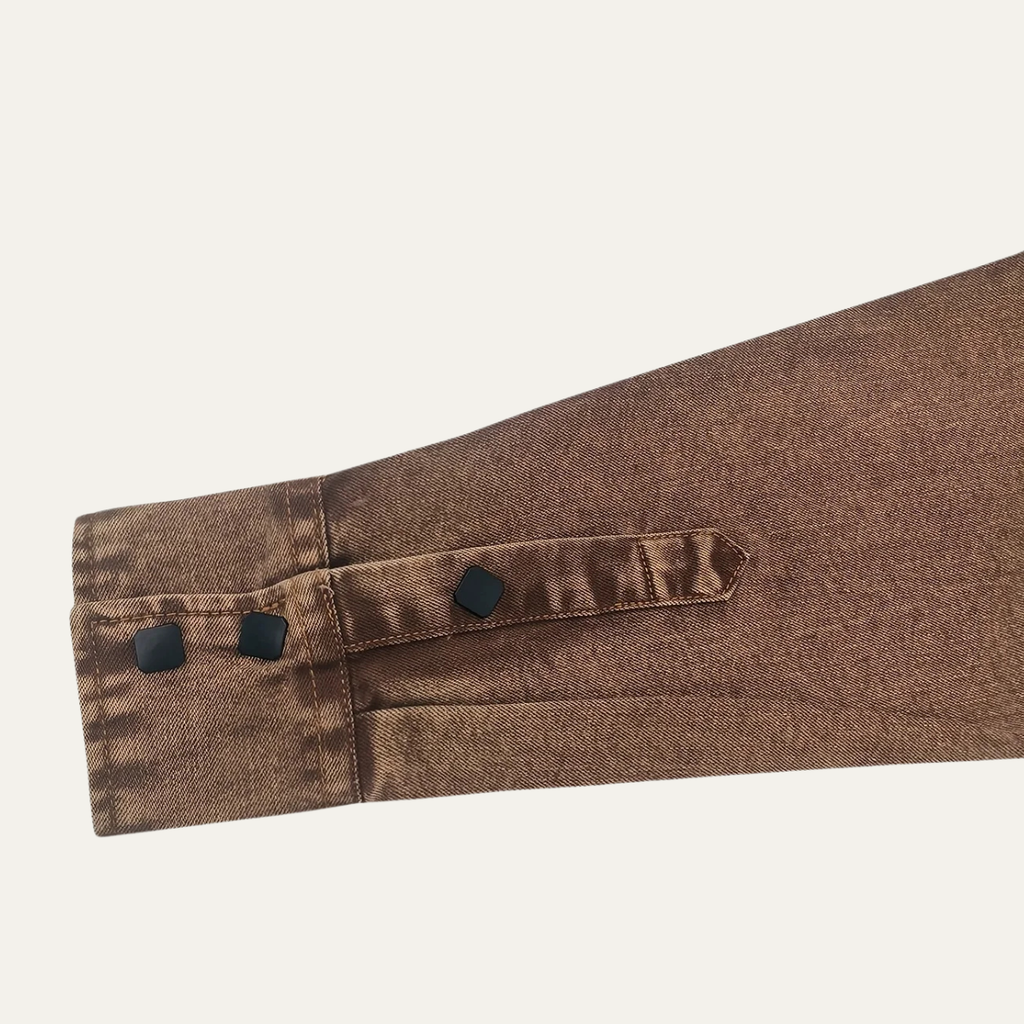 La chemise de travail en denim vintage lavé pour hommes Belleford