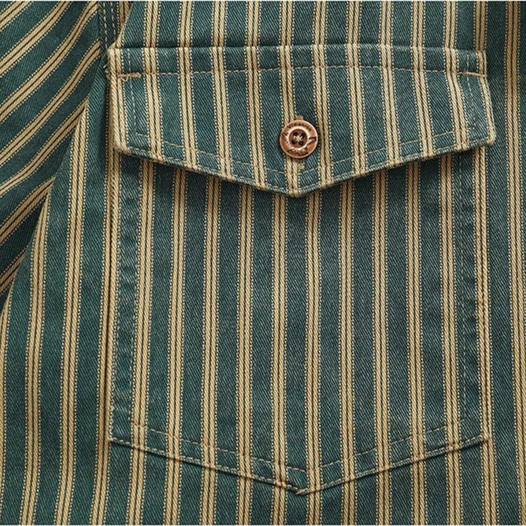 La chemise en denim à rayures verticales nostalgique pour homme Willowfall