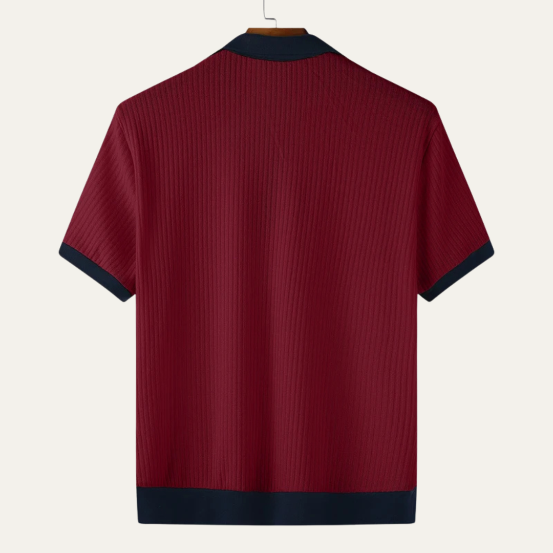 Le Polo T-Shirt en Tricot Patchwork pour Homme Monferrato