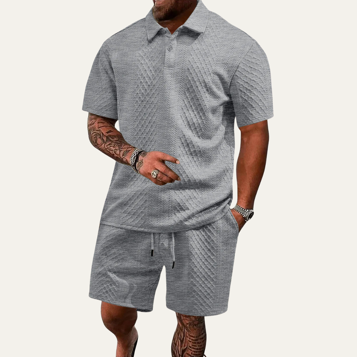 Le Set Polo et Shorts Jacquard d&