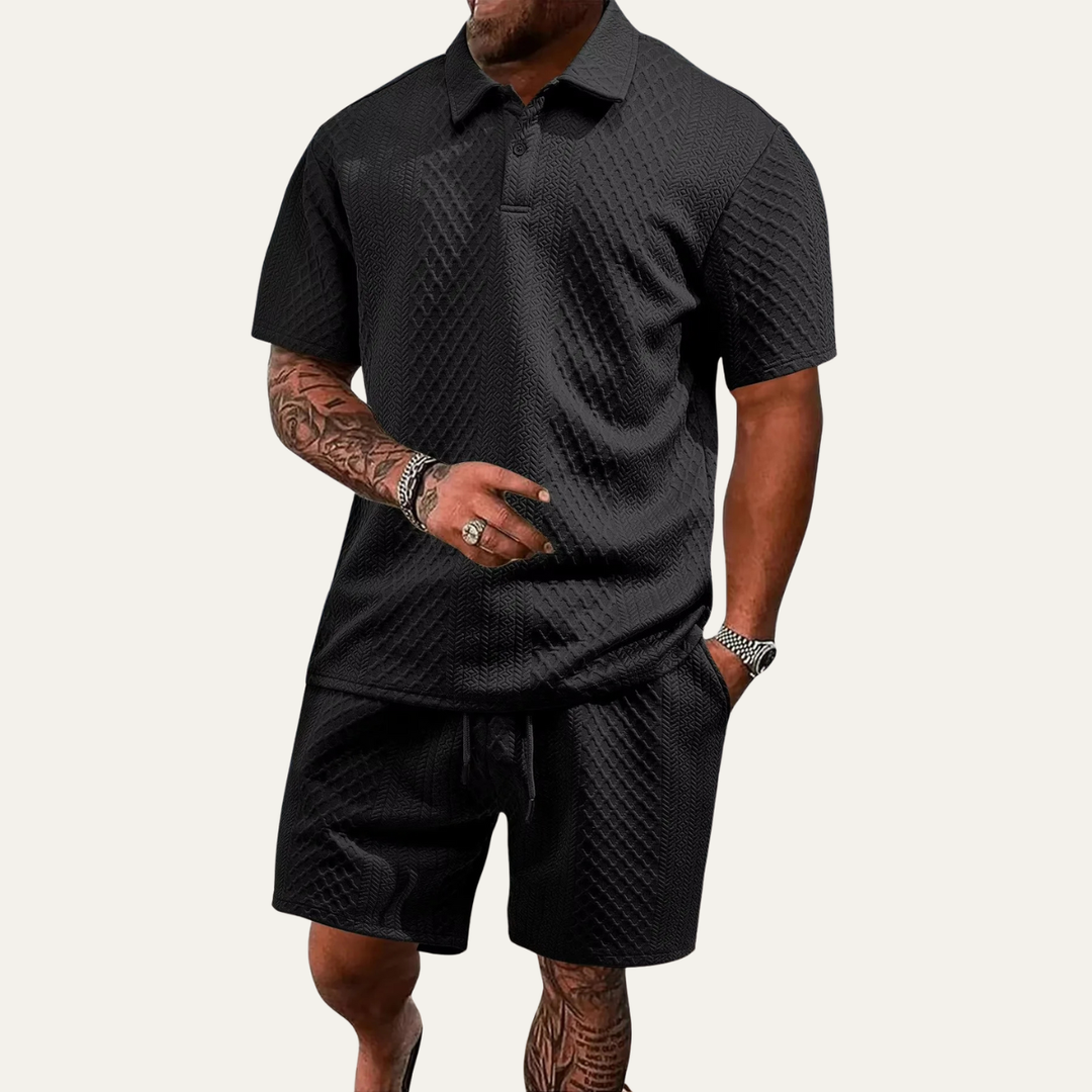 Le Set Polo et Shorts Jacquard d&