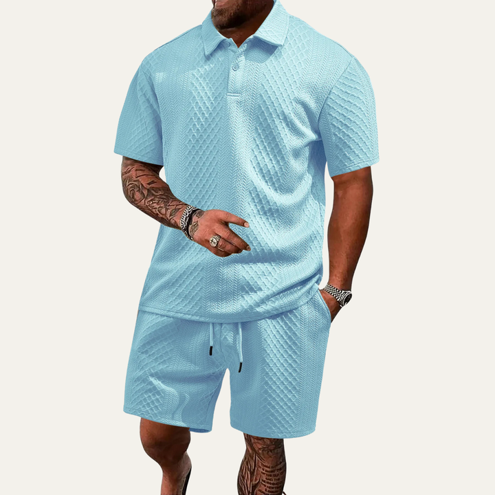 Le Set Polo et Shorts Jacquard d&