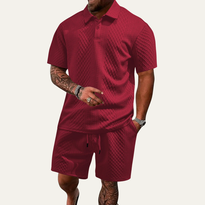 Le Set Polo et Shorts Jacquard d&
