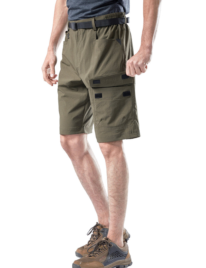 Short cargo léger multi-poches à séchage rapide pour hommes, travail décontracté, randonnée, travail