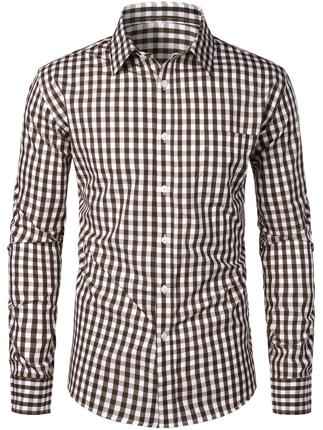 Chemise coupe classique en coton à carreaux
