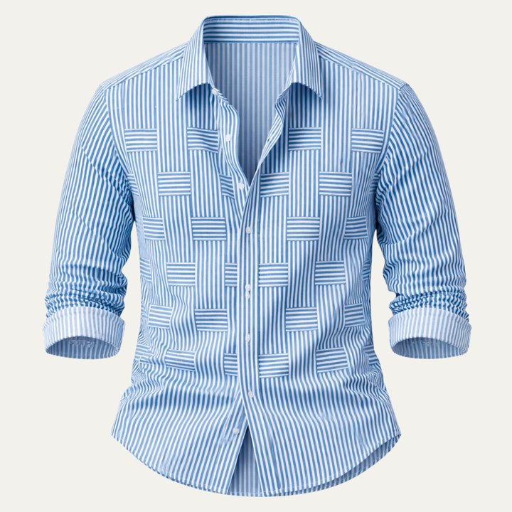 La Chemise Rayée Résistante aux Froissements et Respirante pour Hommes Stratford