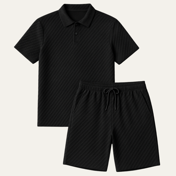 Le Set Polo et Shorts Jacquard d&