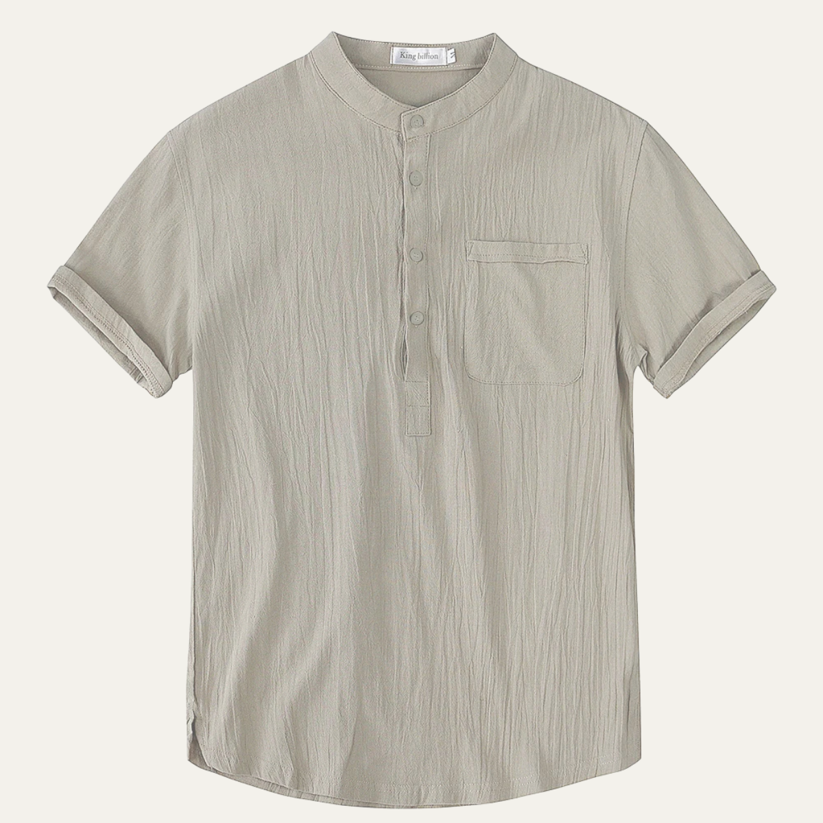 La chemise Henley en coton et lin doux pour hommes Inverness