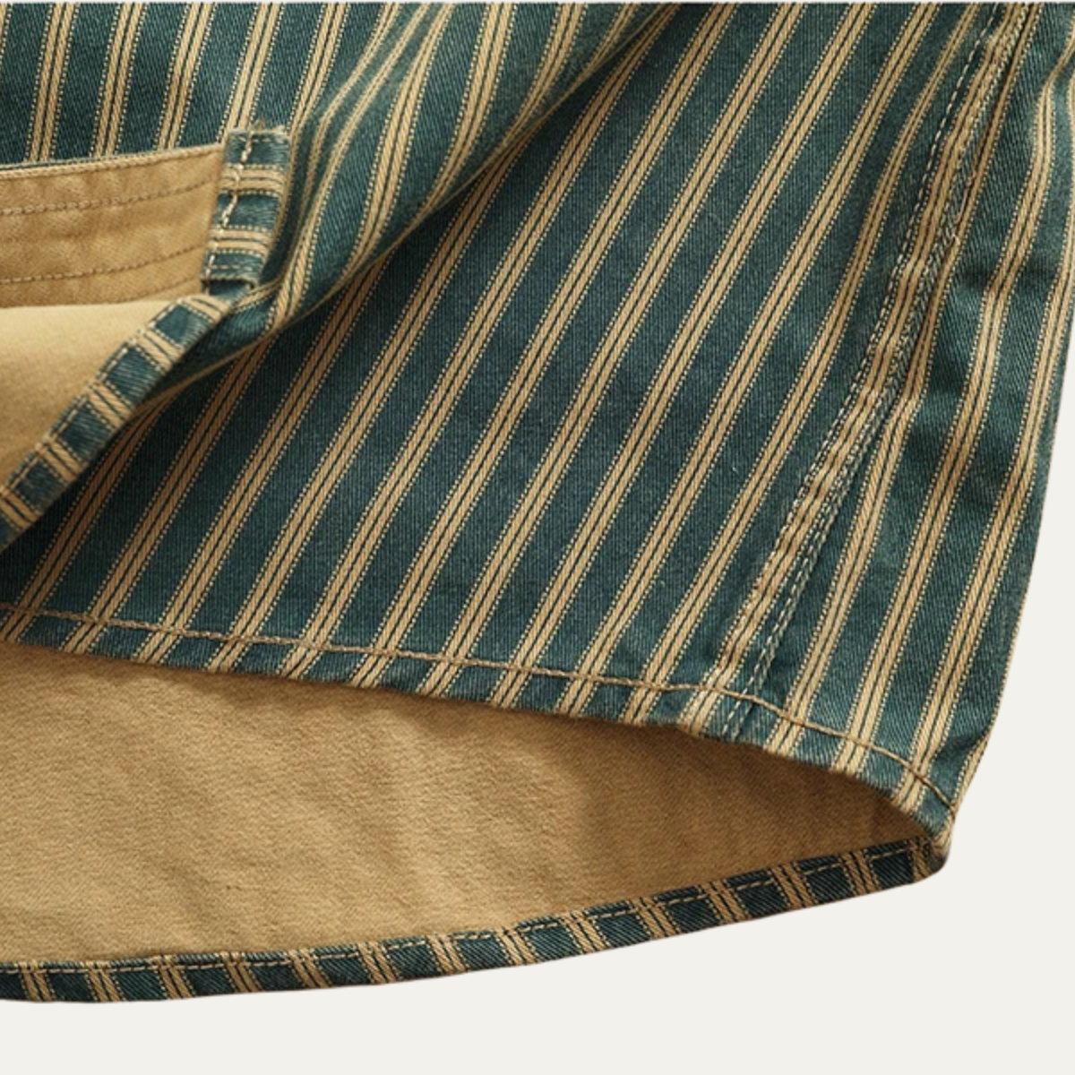 La chemise en denim à rayures verticales nostalgique pour homme Willowfall